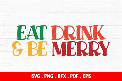 Eat Drink and be Merry SVG Retro