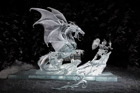 Fairbanks Ice Sculpture Competition Alaska | Dragon sculpture, Dragon ...