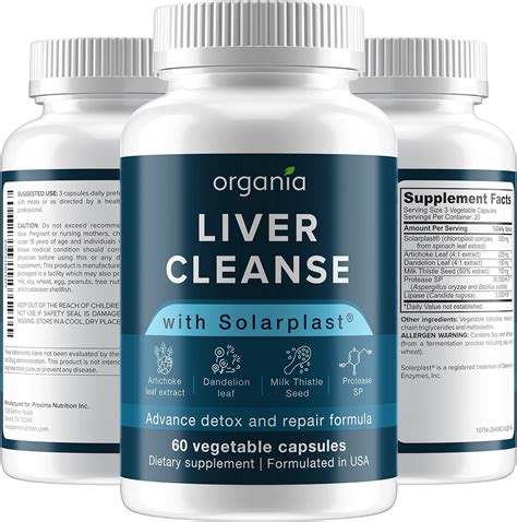 Buy Organia Liver Cleanse Detox & Repair Formula- Fatty Liver Support ...