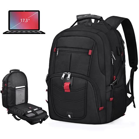 Laptop Backpack 17 Inch Waterproof Extra Large TSA Travel Backpack Anti ...