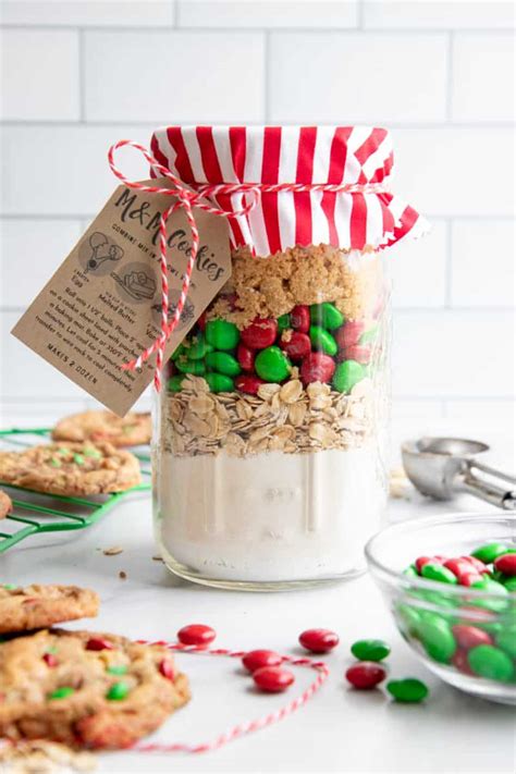 M&M Cookie Mix in a Jar—Easy Christmas Food Gift | Wholefully