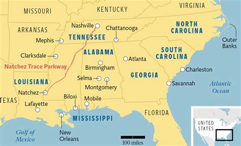 Map Of Southern Usa