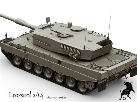 leopard 2a4 tank version 3d model