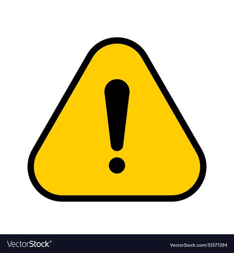 Yellow hazard warning symbol Royalty Free Vector Image