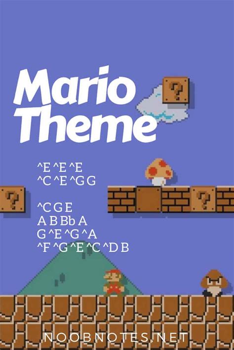 tuba largeur Amérique super mario bros piano sheet music easy with ...