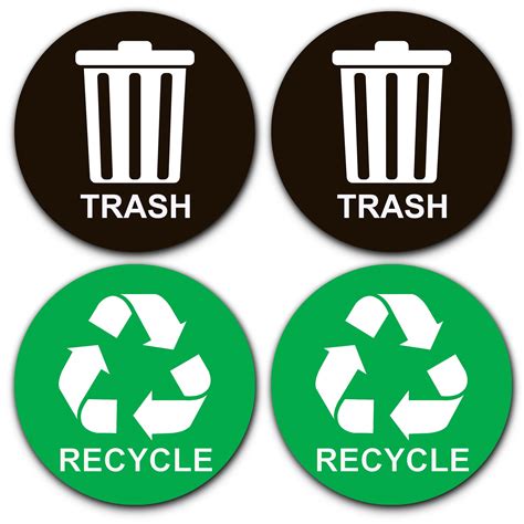 Recycling Sticker for Trash Can Perfect Bin Labels Ideal Signs for Use ...