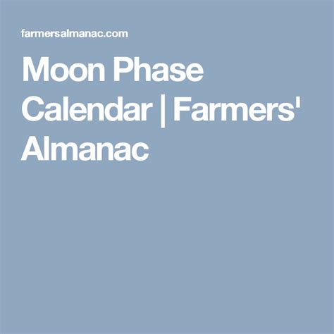 Moon Phases - Farmers' Almanac | Moon phases, Farmers almanac, Moon ...