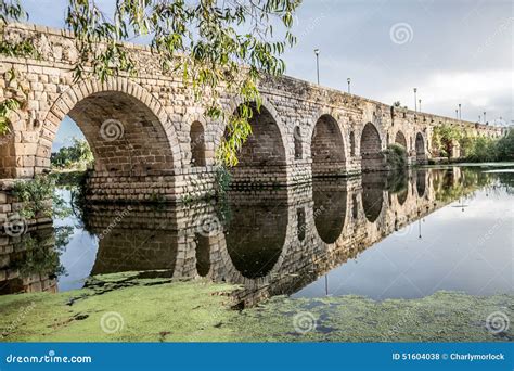 Merida Roman Bridge in Spain Stock Photo - Image of roman, city: 51604038