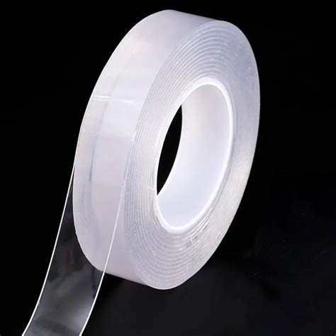 Traceless Washable Adhesive Tape Reusable Clear Double Sided Anti Slip ...