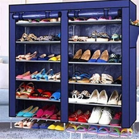 36-Pair Portable Canvas Shoe Rack – Dazzling Decor