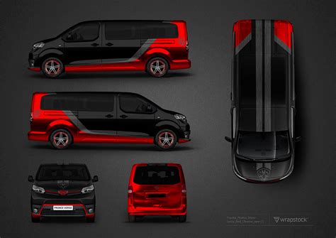 Toyota Pro Ace Verso - Red Chrome design | WrapStyle