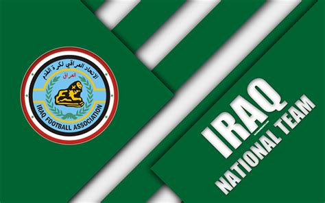 Download wallpapers Iraq football national team, 4k, emblem, Asia ...