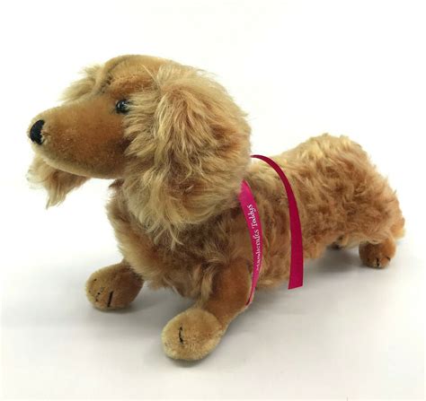 Steiff Waldi Dachshund Dog Mohair Plush 22cm 9in 1960s no ID faded ...