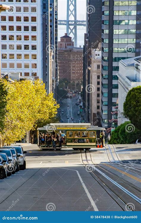 San Francisco Cable car editorial stock photo. Image of hills - 58478438