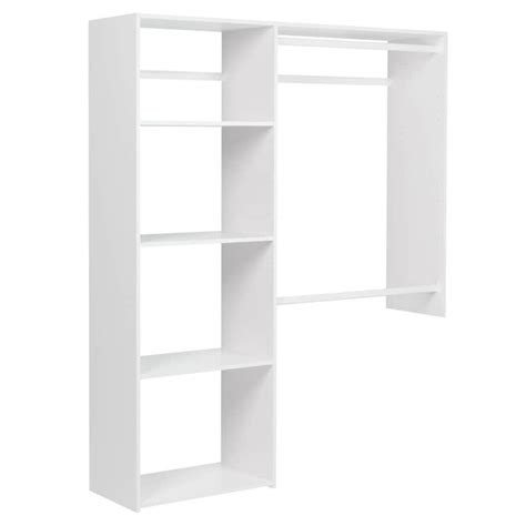 Easy Track 5-ft W x 7-ft H White Wood Closet Kit at Lowes.com