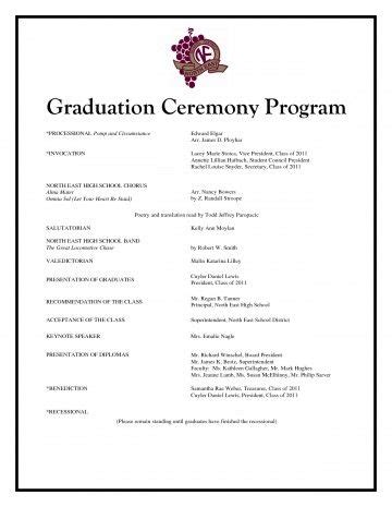 Graduation Ceremony Program | Graduation ceremony, Ceremony programs ...