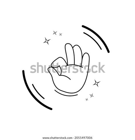 Hand Vector Isolated Outline Style Hand Stock Vector (Royalty Free ...