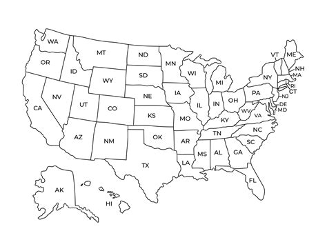 USA Map Printable Map of the United States USA 50 States Map of USA ...