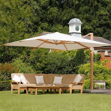 Barlow Tyrie Napoli 13' Square Cantilever Umbrella | AuthenTEAK | Large ...