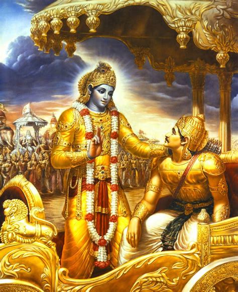 Lord Krishna Instructs the Bhagavad-Gita to Arjuna