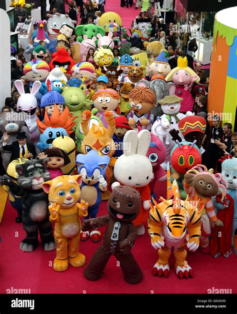 Character and mascots participating in a parade at the Brand Licensing ...