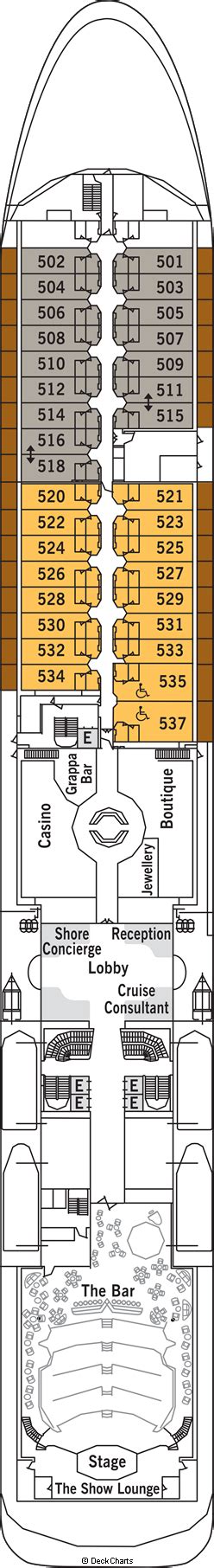 Silversea Silver Whisper Deck Plans: Ship Layout, Staterooms & Map ...