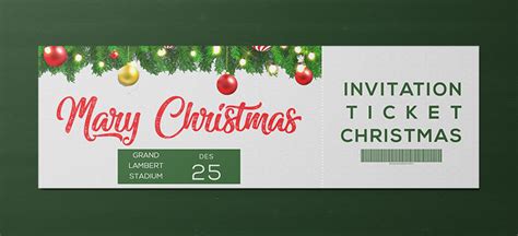 Christmas Party Ticket Template Free PSD | room surf.com