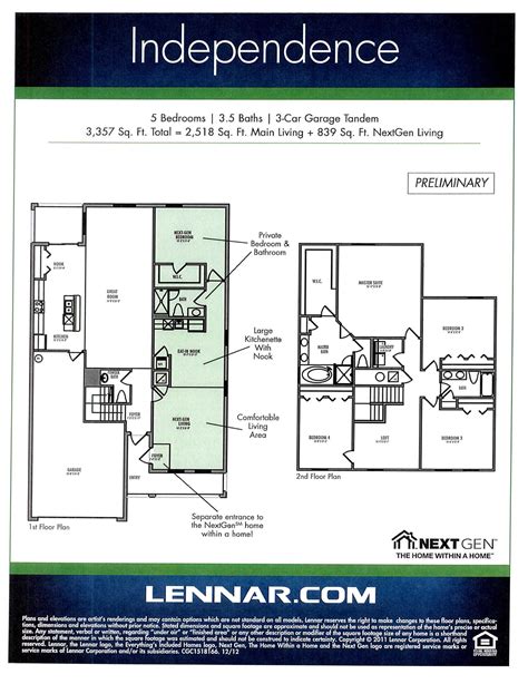 Lennar Independence Floor Plan - The Floors