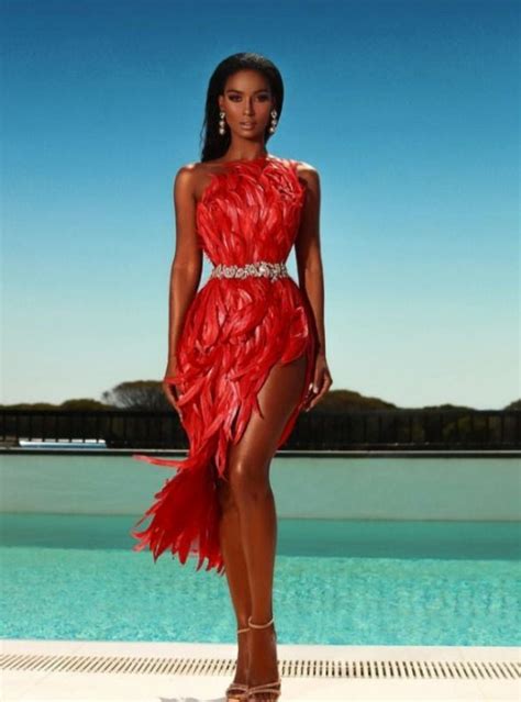 Feather Dress | Evening Dress | Red Dress | Red prom dress, Red evening ...