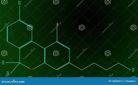 Cannabinol Structural Formula Of Molecular Structure Cartoon Vector ...