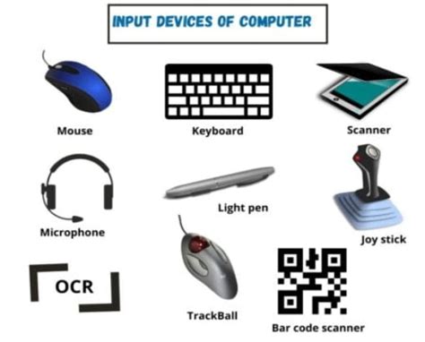 What are the 10 Input Devices of Computer » Examples