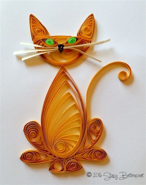 Quilled Orange Tabby Cat #quilled #cat #tabby #orange Quilling Cake ...