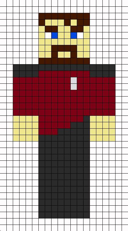 Xephos Skin Kandi Pattern | Minecraft pixel art, Pixel art, Pixel art ...