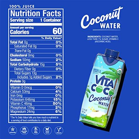 Vita Coco Coconut Water, Pure Organic | Refreshing Coconut Taste ...