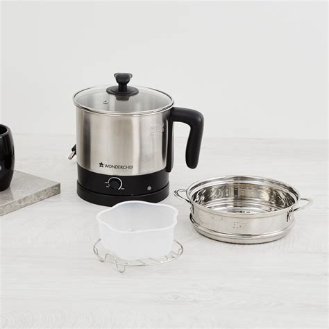 WONDERCHEF Prato Multi-Cooking Kettle With Steamer | Silver | Stainless ...