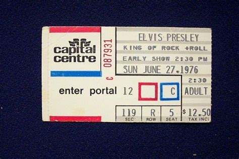 Original Elvis Presley Concert Show Ticket June 27, 1976 2:30 PM ...