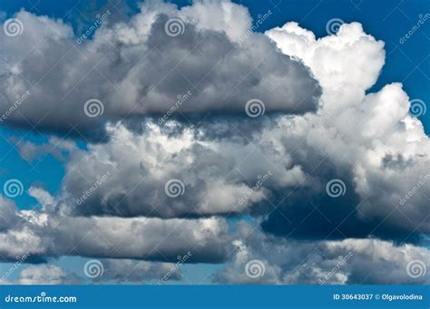 Storm clouds on blue sky stock image. Image of fluffy - 30643037