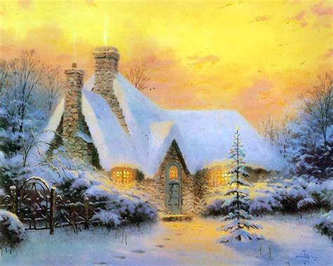 Thomas Kinkade Winter - Winter Fan Art (23436572) - Fanpop