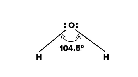 What is the bond angle in a water molecule?