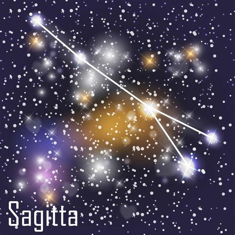 Sagitta Constellation with Beautiful Bright Stars on the Background of ...