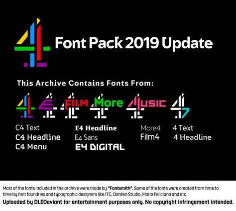 Channel 4 Font Pack 2019 Update by DLEDeviant on DeviantArt