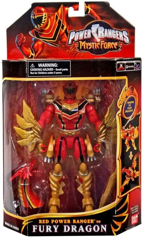 Power Rangers Mystic Force Red Ranger to Fury Dragon Action Figure ...