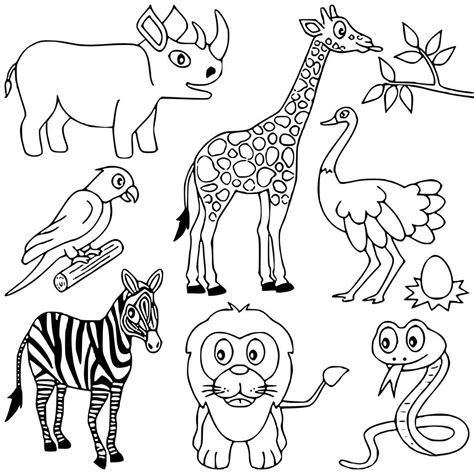 African Animals Coloring Pages Printable Coloring Pages