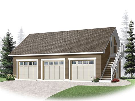 Three-Car Garage Plans | 3-Car Garage Loft Plan with Cape Cod Styling ...