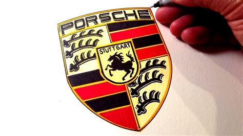 How to Draw the Porsche Logo - YouTube