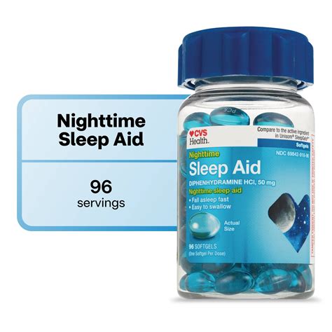 CVS Health Nighttime Sleep Aid Diphenydramine HCl Liquid Filled ...