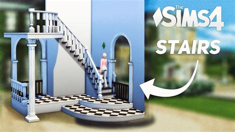 Functional Stairs Tricks • Tutorial (No CC) the Sims 4 | Speed build ...