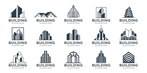 Set of building logo design inspiration architecture sets, real estate ...