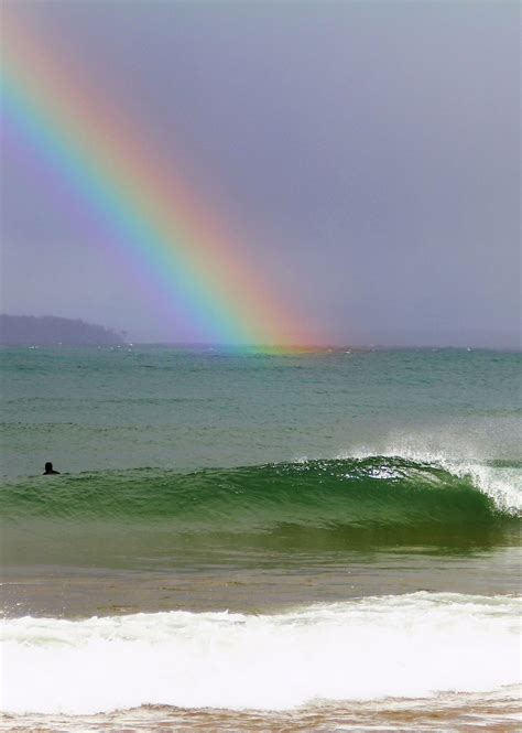 Rainbow in beach... | Rainbow beach, Beach photos, Nature photography