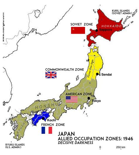 Proposed post-war occupation of Japan by Soviet and Allied forces ...